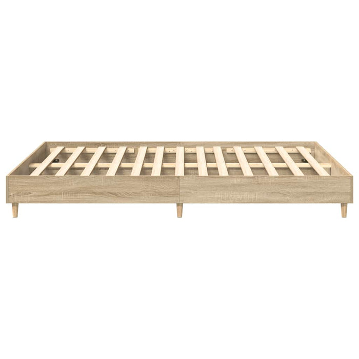 Queen Size Bed Frame No Mattress Sonoma Oak 150X200 Cm Engineered Wood Ttxniob
