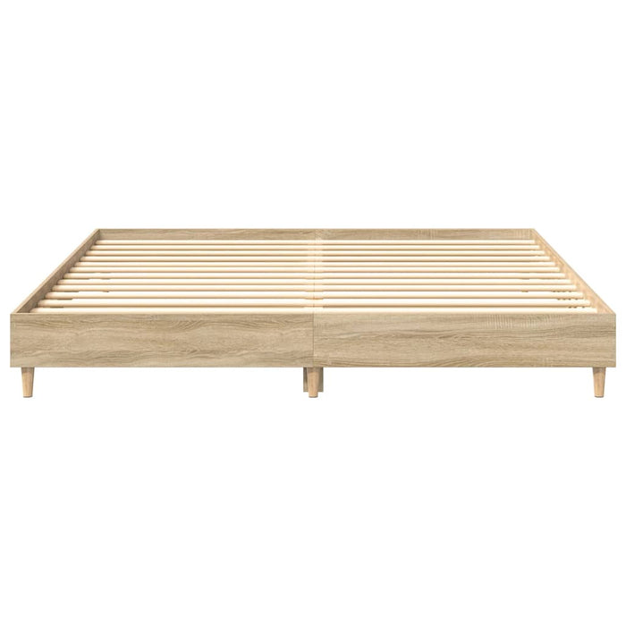 Queen Size Bed Frame Without Mattress Sonoma Oak 180X200Cm Engineered Wood Ttxkbxt