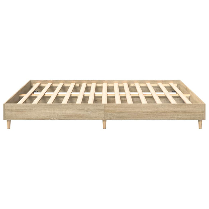 Queen Size Bed Frame Without Mattress Sonoma Oak 180X200Cm Engineered Wood Ttxkbxt