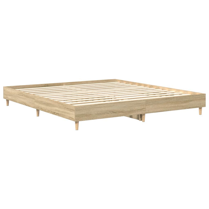 Queen Size Bed Frame Without Mattress Sonoma Oak 180X200Cm Engineered Wood Ttxkbxt