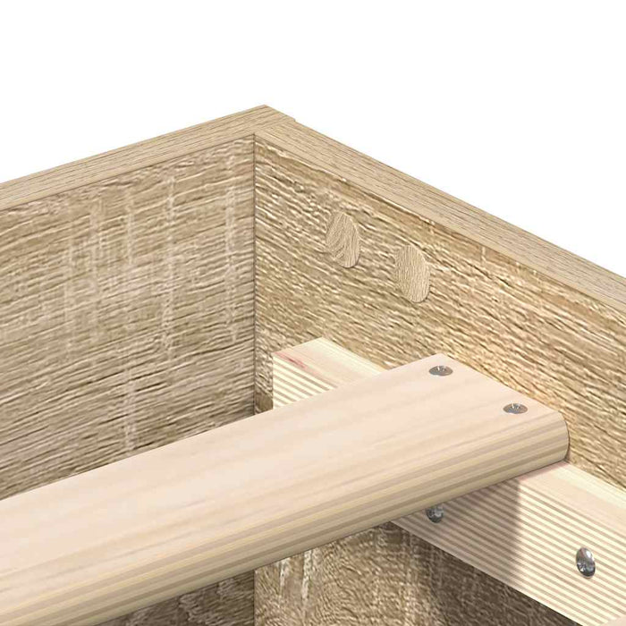 Queen Size Bed Frame Without Mattress Sonoma Oak 180X200Cm Engineered Wood Ttxkbxt