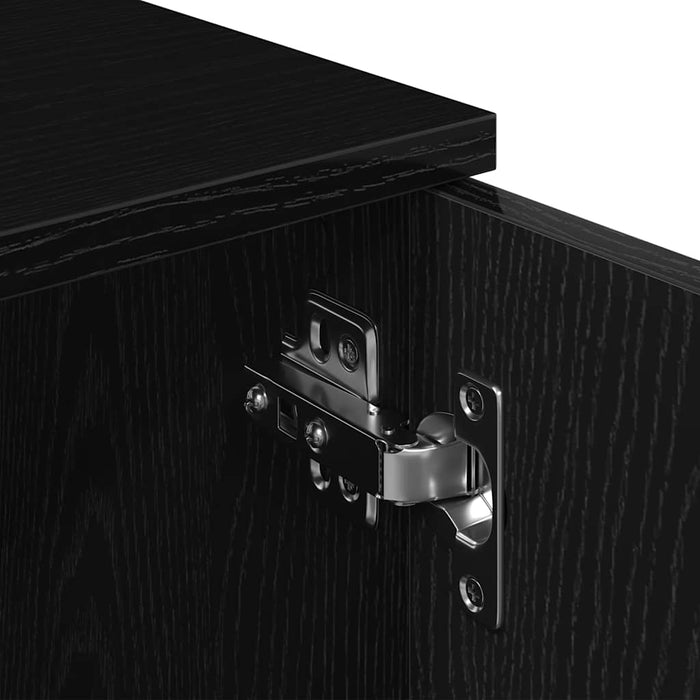 Tv Cabinet Black Oak 102X30X37.5 Cm Engineered Wood Nlxaoo
