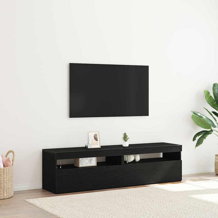 Tv Cabinet 2 Pcs Black 75 X 35 X 40 Cm Engineered Wood Nlxppn