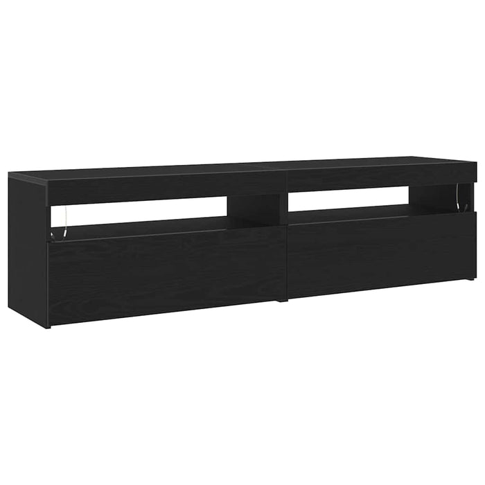 Tv Cabinet 2 Pcs Black 75 X 35 X 40 Cm Engineered Wood Nlxppn