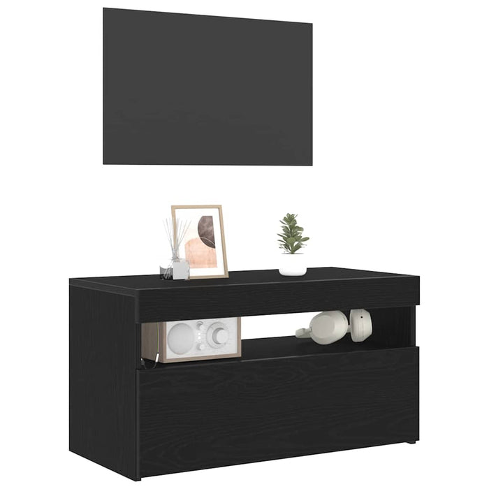 Tv Cabinet 2 Pcs Black 75 X 35 X 40 Cm Engineered Wood Nlxppn