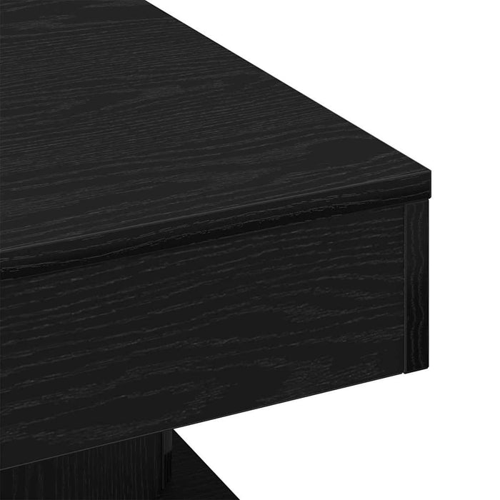 Coffee Table Black Oak 57 X 57 X 30 Cm Engineered Wood Nlxllp