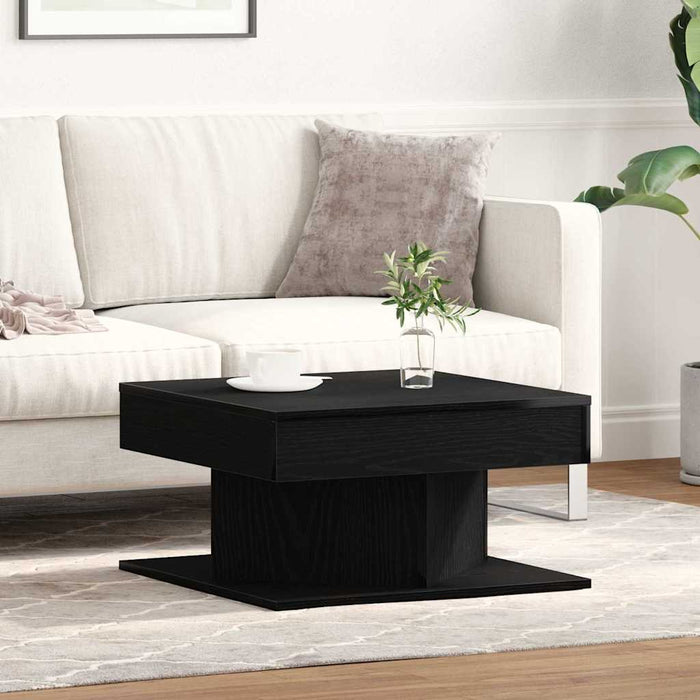 Coffee Table Black Oak 57 X 57 X 30 Cm Engineered Wood Nlxllp