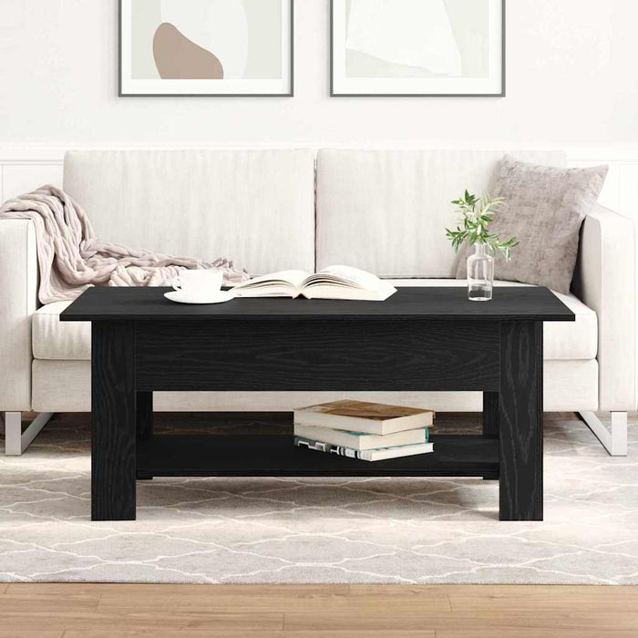 Coffee Table Black Oak 102 X 55 X 42 Cm Engineered Wood Nlxioo