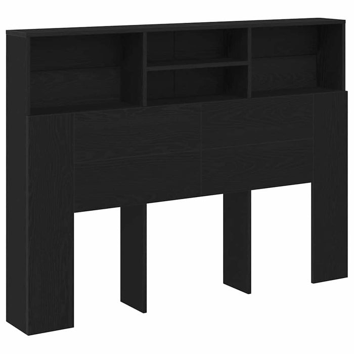 Headboard Cabinet With Shelf Black Oak 140 X 19 X 103.5 Cm Nlxipx