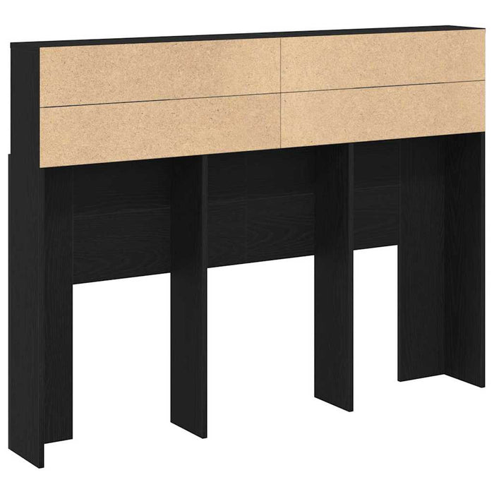 Headboard Cabinet With Shelf Black Oak 140 X 19 X 103.5 Cm Nlxipx
