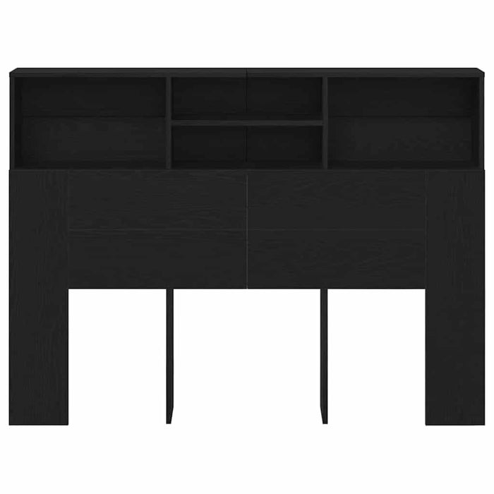 Headboard Cabinet With Shelf Black Oak 140 X 19 X 103.5 Cm Nlxipx