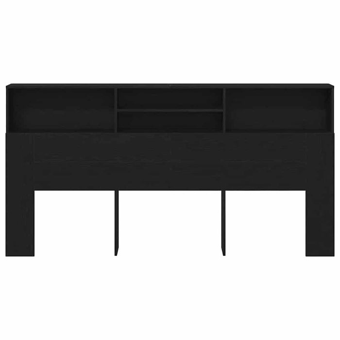 Headboard Cabinet With Shelf Black Oak 200 X 19 X 103.5 Cm Nlxipp