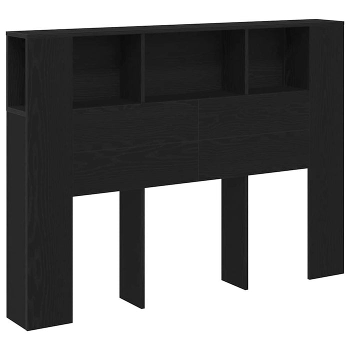 Headboard Cabinet Black Oak 140 X 19 X 104.5 Cm Engineered Wood Nlxipn