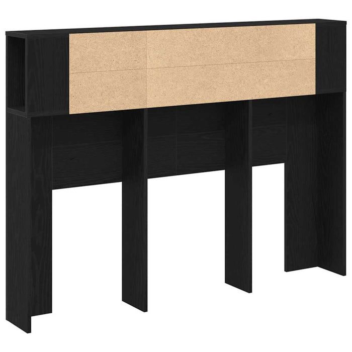 Headboard Cabinet Black Oak 140 X 19 X 104.5 Cm Engineered Wood Nlxipn