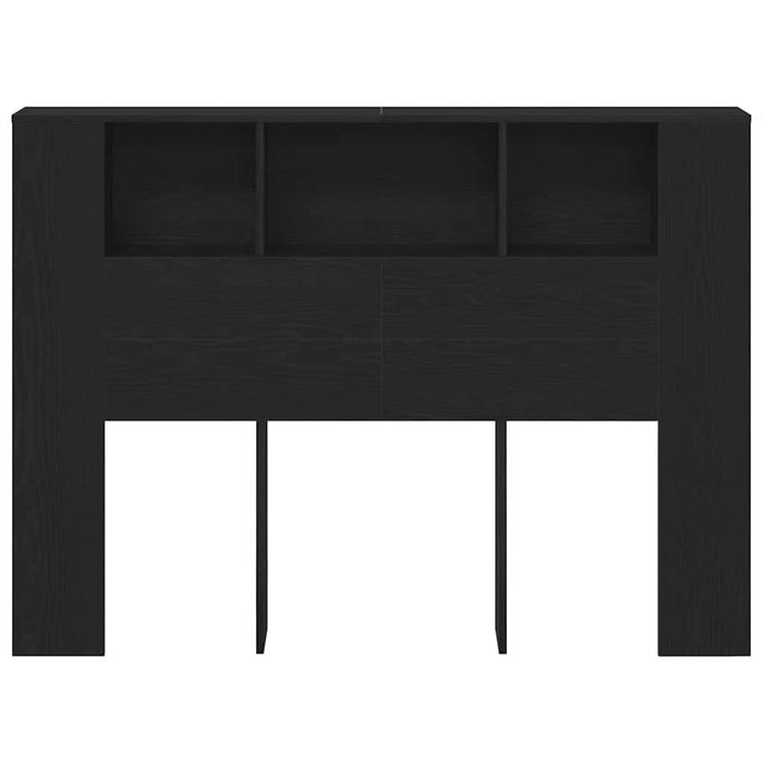 Headboard Cabinet Black Oak 140 X 19 X 104.5 Cm Engineered Wood Nlxipn