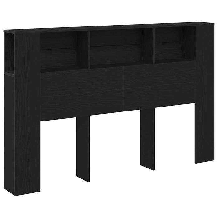 Headboard Cabinet Black Oak 160 X 19 X 104.5 Cm Engineered Wood Nlxipk