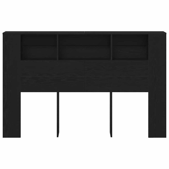 Headboard Cabinet Black Oak 160 X 19 X 104.5 Cm Engineered Wood Nlxipk