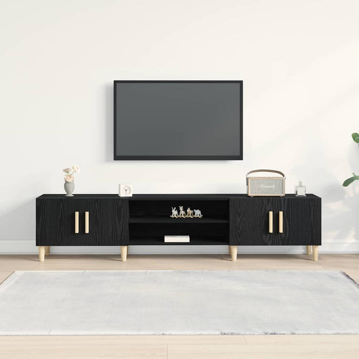 Tv Cabinet Black Oak 180 X 31.5 X 40 Cm Engineered Wood Nlxnoi