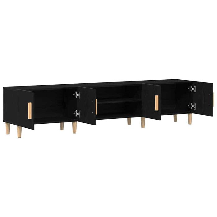 Tv Cabinet Black Oak 180 X 31.5 X 40 Cm Engineered Wood Nlxnoi