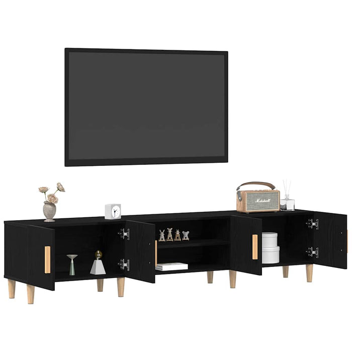 Tv Cabinet Black Oak 180 X 31.5 X 40 Cm Engineered Wood Nlxnoi