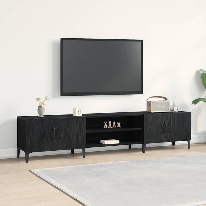 Tv Cabinet Black Oak 180 X 31.5 X 40 Cm Engineered Wood Nlxnon