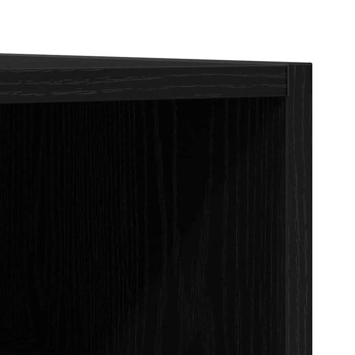 Record Cabinet Black Oak 84.5 X 38 X 89 Cm Engineered Wood Nlxnib