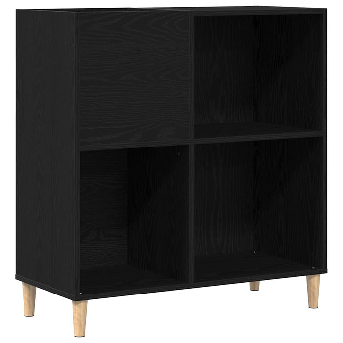Record Cabinet Black Oak 84.5 X 38 X 89 Cm Engineered Wood Nlxnib
