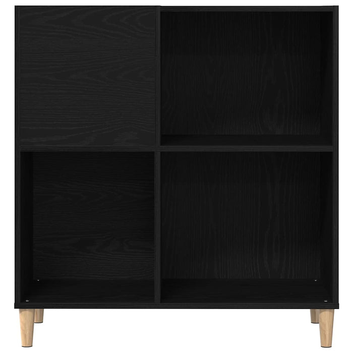 Record Cabinet Black Oak 84.5 X 38 X 89 Cm Engineered Wood Nlxnib