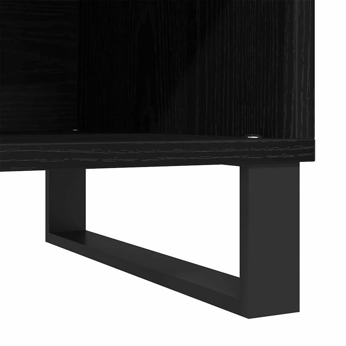 Record Cabinet Black Oak 85 X 38 X 48 Cm Engineered Wood Nlxnkn