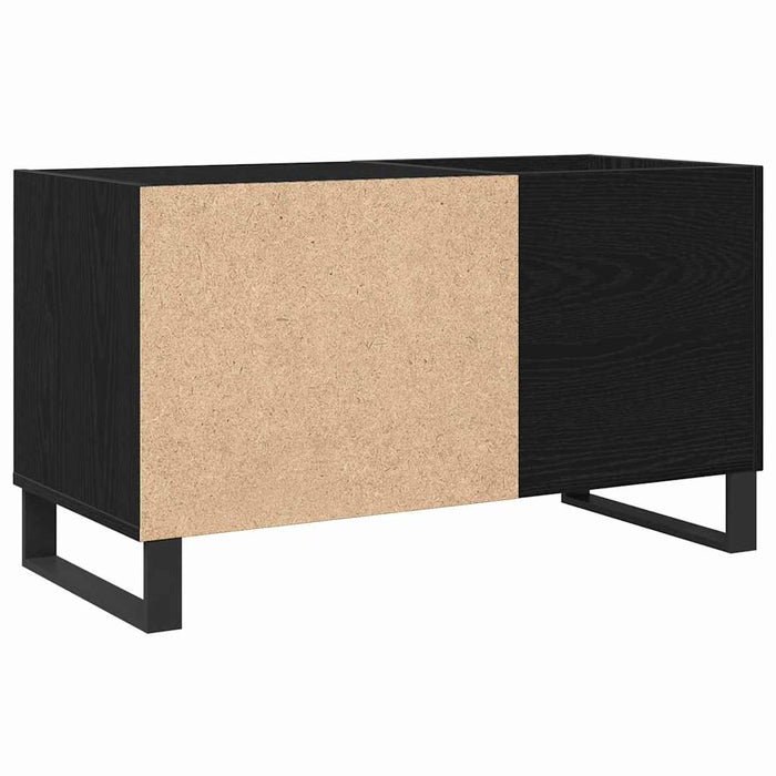 Record Cabinet Black Oak 85 X 38 X 48 Cm Engineered Wood Nlxnkn
