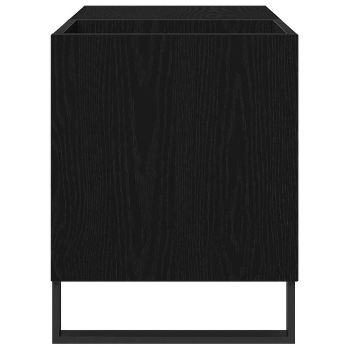 Record Cabinet Black Oak 85 X 38 X 48 Cm Engineered Wood Nlxnkn