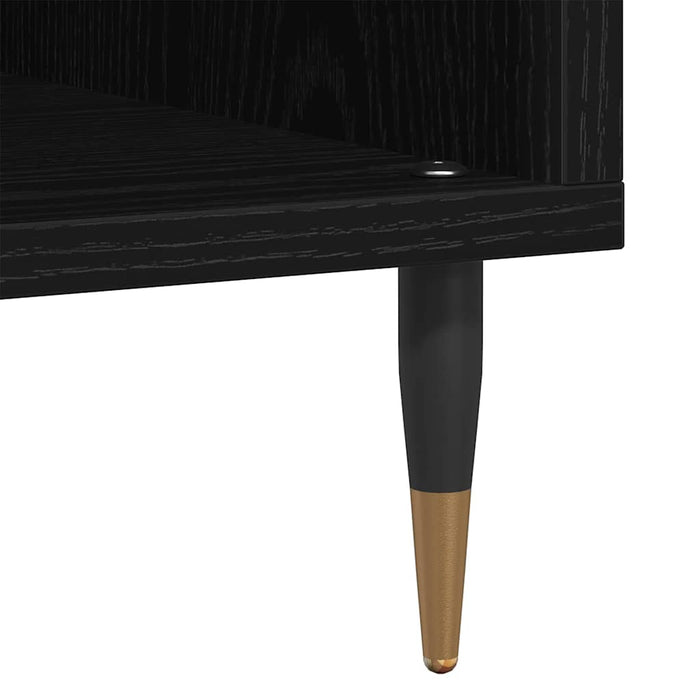 Record Cabinet Black Oak 100 X 38 X 48 Cm Engineered Wood Nlxkbo