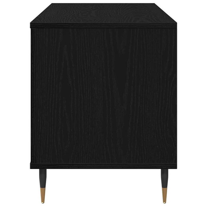 Record Cabinet Black Oak 100 X 38 X 48 Cm Engineered Wood Nlxkbo
