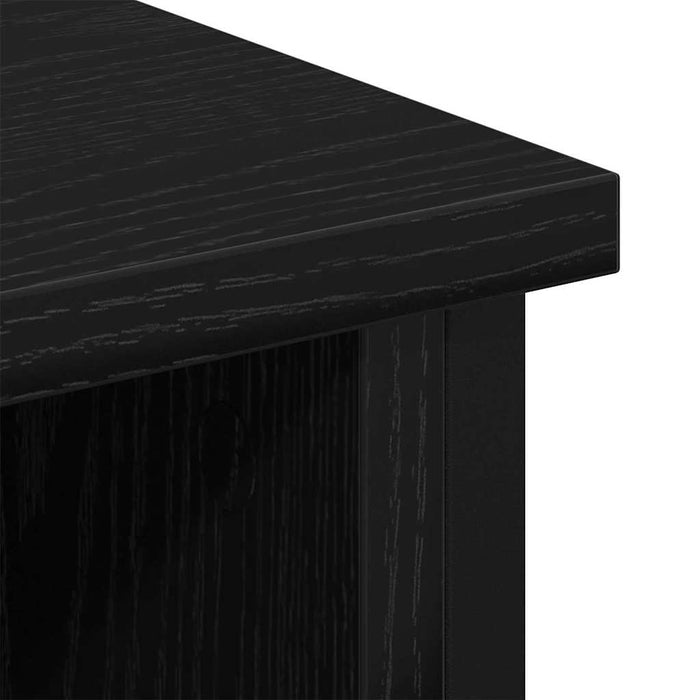 Tv Cabinet Black Oak 100 X 35 X 45 Cm Engineered Wood Nlxktb