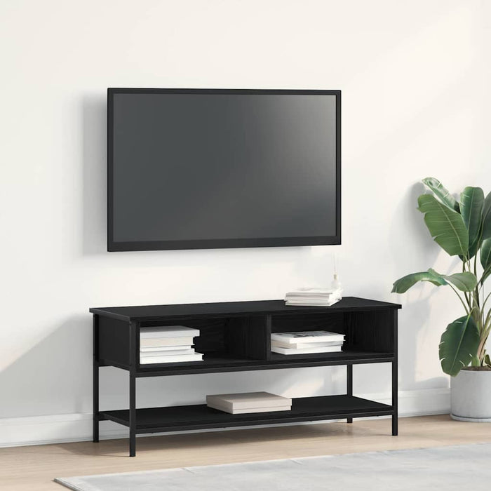 Tv Cabinet Black Oak 100 X 35 X 45 Cm Engineered Wood Nlxktb
