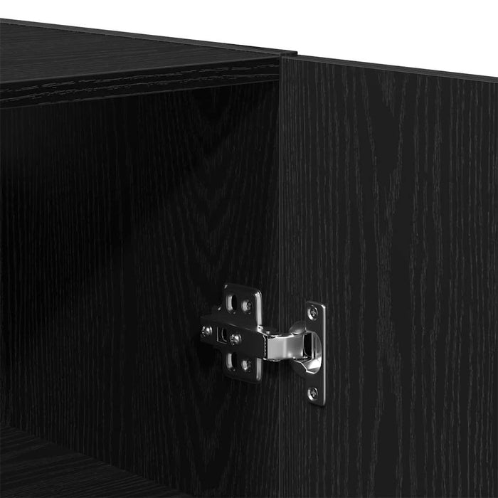 Wall Cabinet Black Oak 60 X 31 X 60 Cm Engineered Wood Nlxkap