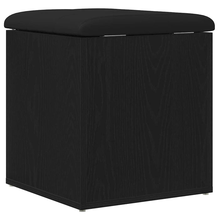 Storage Bench Black Oak 42 X 42 X 45 Cm Engineered Wood Nlxknx