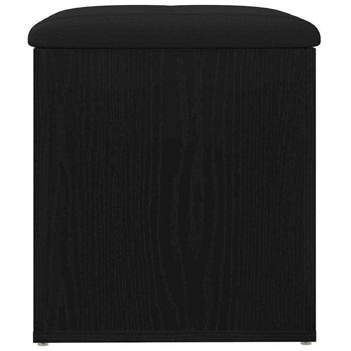 Storage Bench Black Oak 42 X 42 X 45 Cm Engineered Wood Nlxknx