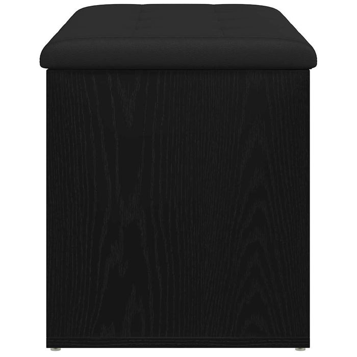 Storage Bench Black Oak 82 X 42 X 45 Cm Engineered Wood Nlxkna