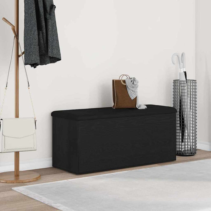 Storage Bench Black Oak 102 X 42 X 45 Cm Engineered Wood Nlxknp