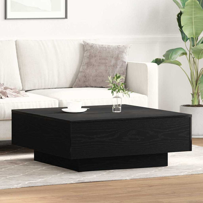 Coffee Table Black Oak 80 X 80 X 31 Cm Engineered Wood Nlxkkk