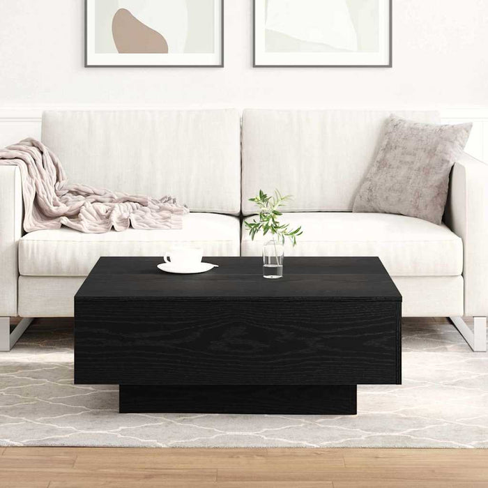 Coffee Table Black Oak 80 X 80 X 31 Cm Engineered Wood Nlxkkk