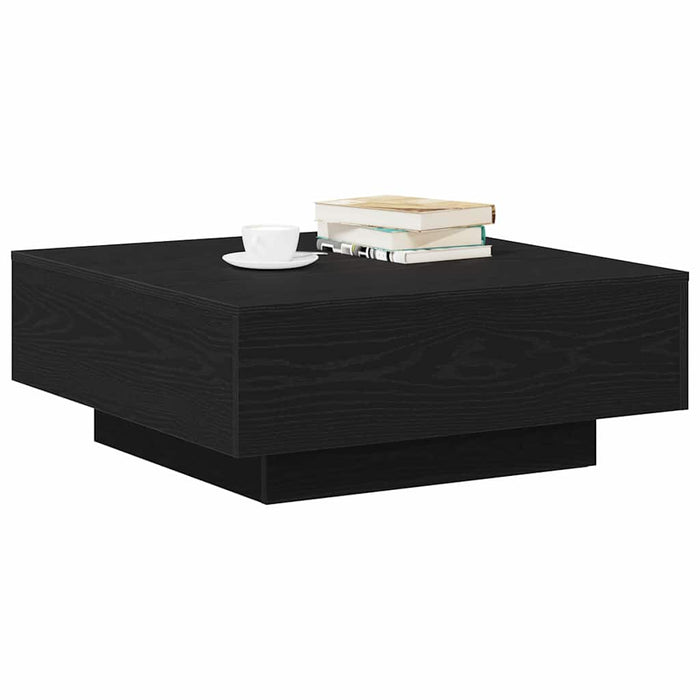Coffee Table Black Oak 80 X 80 X 31 Cm Engineered Wood Nlxkkk