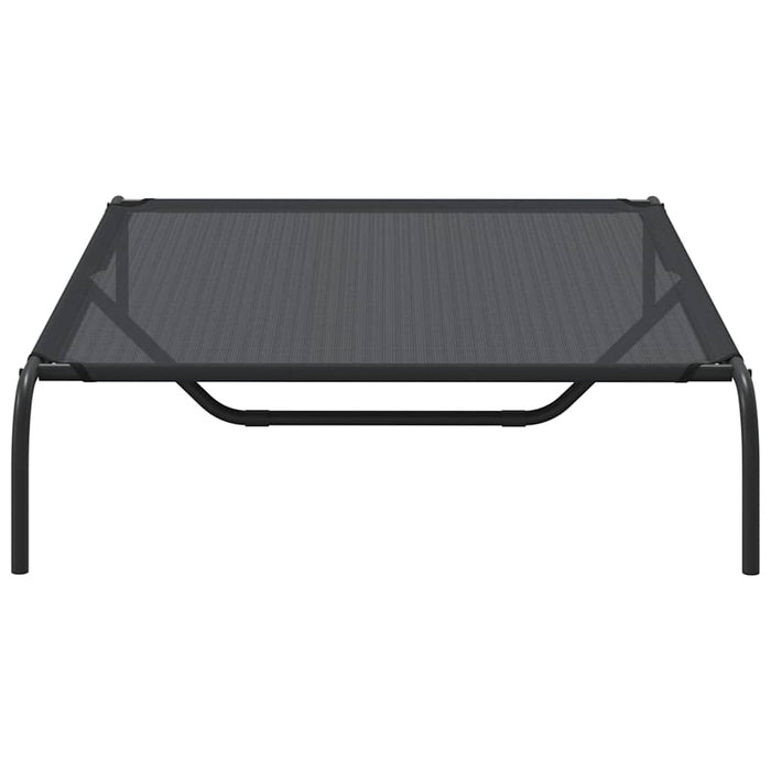 Elevated Dog Bed Black 130X80X20 Cm Textilene And Steel Axbbbntl