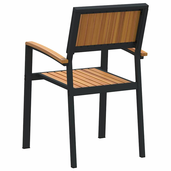 Garden Chair 2 Pcs Brown 56 X 57 X 87Cm Solid Acacia Wood Aboblxl