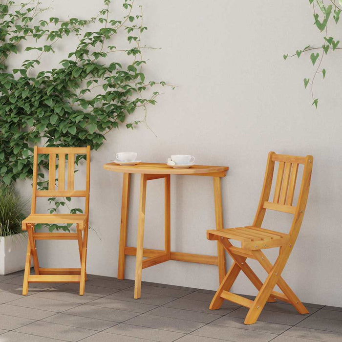Garden Chair 2 Pcs Brown 36 X 46 X 86Cm Solid Acacia Wood Aobpakp