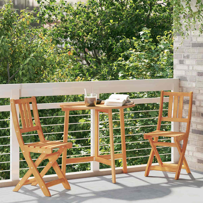 Garden Chair 2 Pcs Brown 36 X 46 X 86Cm Solid Acacia Wood Aobpakp