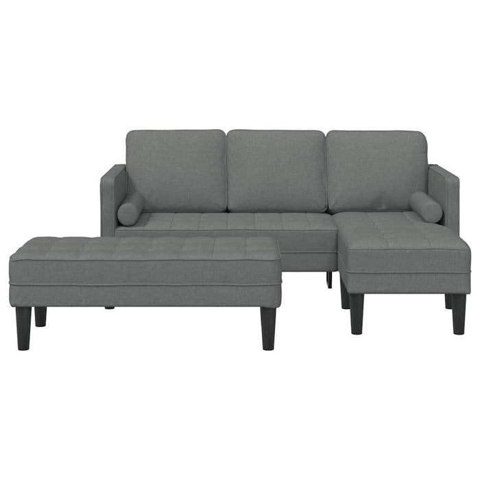 2 Piece Sofa Set With Cushions Dark Grey Fabric Ttxkxpt