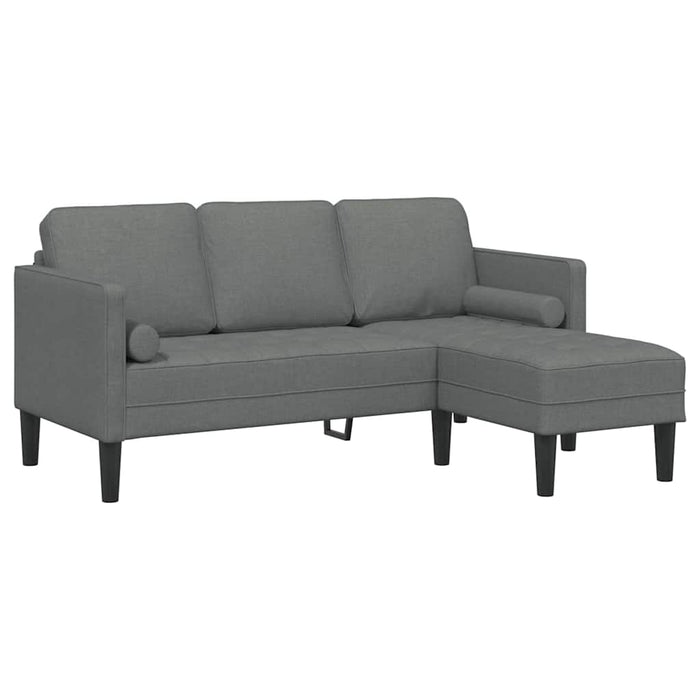 2 Piece Sofa Set With Cushions Dark Grey Fabric Ttxkxpt