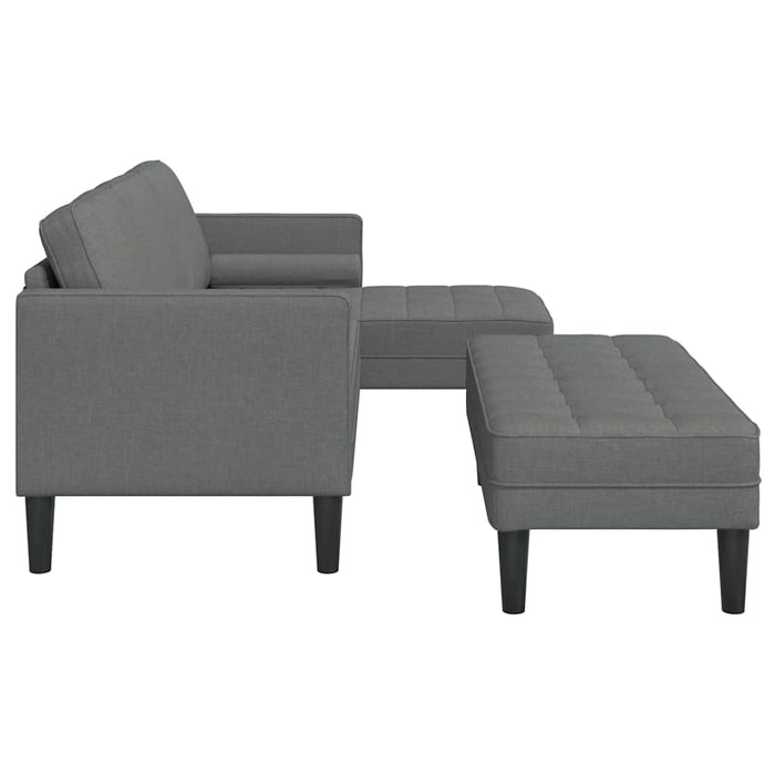 2 Piece Sofa Set With Cushions Dark Grey Fabric Ttxkxpt